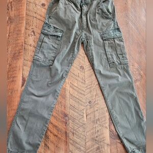 Celio forest green straight leg cargo pants size 30